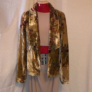 Chaser Crushed Velvet and Silk Blazer NWT